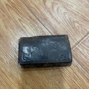 AUTH GUCCI KEYHOLDER/WALLET - BROWN